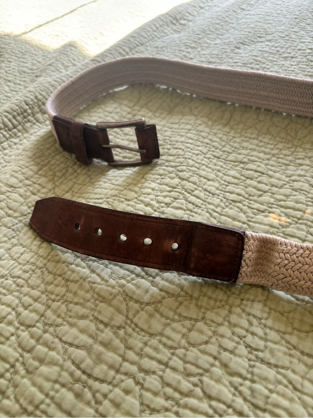 🎉 3/$15 Dockers Canvas & Leather Belt 40